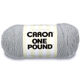 Caron One Pound Solids Yarn, 16oz, Gauge 4 Medium, 100% Acrylic - Grey Mix- For Crochet, Knitting & Crafting ( 1 Piece )