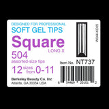 Berkeley - Soft Gel Tip | 504 Tips | Half-Cover | SQUARE