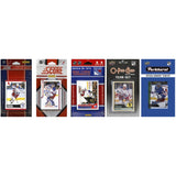 Nhl New York Rangers 5 Different Licensed Trading Card Team Sets