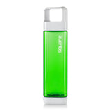 Clean Bottle Square Water Bottle 25oz, BPA-Free Plastic, Clear, Model PSQ-INF-CLEAR, Leak Proof with Carabiner Lid