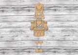 Large Nutcracker Vertical Porch Leaner DIY Unfinished Kit