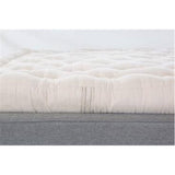 100% Organic Cotton-Boulder And Wool Footstool In Organic Twill Fabric Case