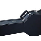 Thinline Classical Guitar Economy Hardshell Case - 15 Mm Velvet Padding - Black With Chrome Hardware