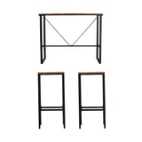 Venallo 3Pc Indoor/Outdoor Space Saving Bar Set