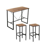 Venallo 3Pc Indoor/Outdoor Space Saving Bar Set