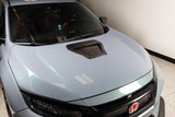 OLM LE Carbon Fiber Hood Scoop Cover - 2017 - 2021 Honda Civic Type R