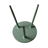 Scranton 3 Legged Side End Accent Table, 16 Round, Green Metal, Modern
