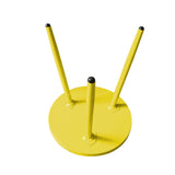 Scranton 3 Legged Side End Accent Table, 16 Round, Yellow Metal, Modern