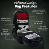 Black Leather Patented Carry-on Bag (XL Design) (Only 300 Made)