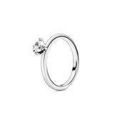 Pandora Heart Solitaire Ring With Clear Cubic Zirconia P-198691C01-54 For Women