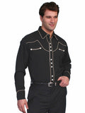 SOLID W/CONT. PIPING SHIRT