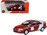 1999 Honda Civic Si EM1 Kanjo Livery Red with White Stripes 1/64 Diecast Model Car by Paragon Models