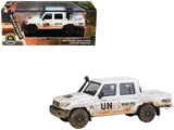2014 Toyota Land Cruiser LC 79 Pickup Truck UN MINUSCA White (Dirty Version) 1/64 Diecast Model Car by Paragon Models