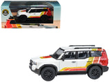 2024 Toyota Land Cruiser 250 Prado White with TRD Stripes 1/64 Diecast Model Car by Paragon Models