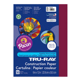 Tru-Ray Construction Paper, Burgundy, 9 x 12, 50 Sheets
