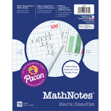 MathNotes Graphing Paper, White, 3-Hole Punched, 1/2 and 1/4 Grid Ruled, 8-1/2 x 11, 150 Sheets