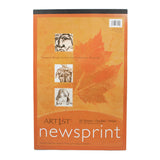 Art1st Newsprint Pad, White, 12 x 18, 50 Sheets