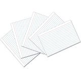 Index Cards, White, Ruled, 1/4 Ruled 4 x 6, 100 Cards