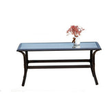 Direct Wicker Black Rectangle Metal Outdoor Coffee Table