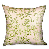 Plutus Sage Reef Apple Green Floral Luxury Throw Pillow Double Sided 12 X 20