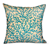 Plutus Marlin Vines Blue, Cream Floral Luxury Throw Pillow Double Sided 20 X 20