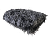Plutus Wolf Faux Fur Grey Luxury Throw Throw 36W X 60L