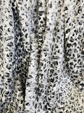 Plutus Snow Leopard Faux Fur Gray Luxury Throw Throw 36W X 60L