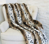 Plutus Snow Lynx Faux Fur Luxury Throw Throw 36W X 60L