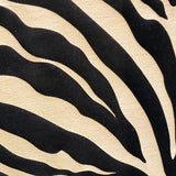 Plutus Black Zebra Black Animal Motif Luxury Throw Pillow Double Sided 20 X 20