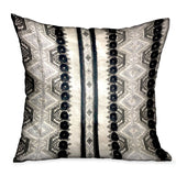 Plutus Scandanavian Stripe Black, White Geometric Luxury Throw Pillow Double Sided 20 X 20