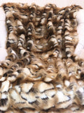 Plutus Brandy Gold And White Faux Fox Handmade Luxury Throw Throw 36W X 60L