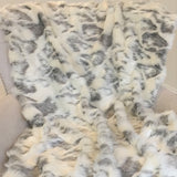 Plutus Ivory Rabbit Faux Fur Handmade Luxury Throw Throw 60W X 84L