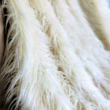 Plutus Off-White Mongolian Faux Fur Luxury Throw 60W X 90L