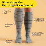 Knee-High Compression Socks - Stripes