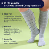 Knee-High Compression Socks - 3 Pack Stripes