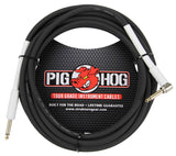 Pig Hog 10-Foot 1/4-In - 1/4-In Right Angle 8Mm Tour Grade Instrument Cable