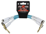 Pig Hog Lil Pigs Vintage Daphne Blue 6-In Patch Cables - 3 Pack