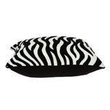 Parkland Collection Simba Transitional Black And White Zebra Pillow Cover With Poly Insert