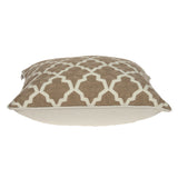 Parkland Collection Canita Transitional Beige And White Pillow Cover With Poly Insert