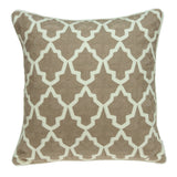 Parkland Collection Canita Transitional Beige And White Pillow Cover With Poly Insert
