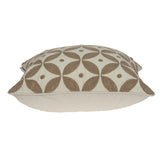 Parkland Collection Capella Transitional Beige And White Pillow Cover With Poly Insert