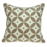 Parkland Collection Capella Transitional Beige And White Pillow Cover With Poly Insert