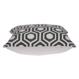 Parkland Collection Ursae Traditional Grey And White Pillow Cover With Poly Insert