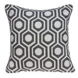 Parkland Collection Ursae Traditional Grey And White Pillow Cover With Poly Insert