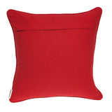 Parkland Collection Trix Transitional Red And White Pillow Cover With Poly Insert