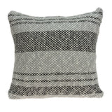 Parkland Collection Bella Transitional Grey Pillow Cover With Poly Insert