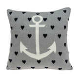Parkland Collection Gail Nautical Blue Pillow Cover With Poly Insert