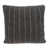 Parkland Collection Chico Transitional Charcoal Pillow Cover With Poly Insert