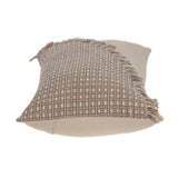 Parkland Collection Nirvana Transitional Beige Throw Pillow