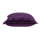 Parkland Collection Agio Transitional Purple Solid Quilted Pillow Cover With Poly Insert